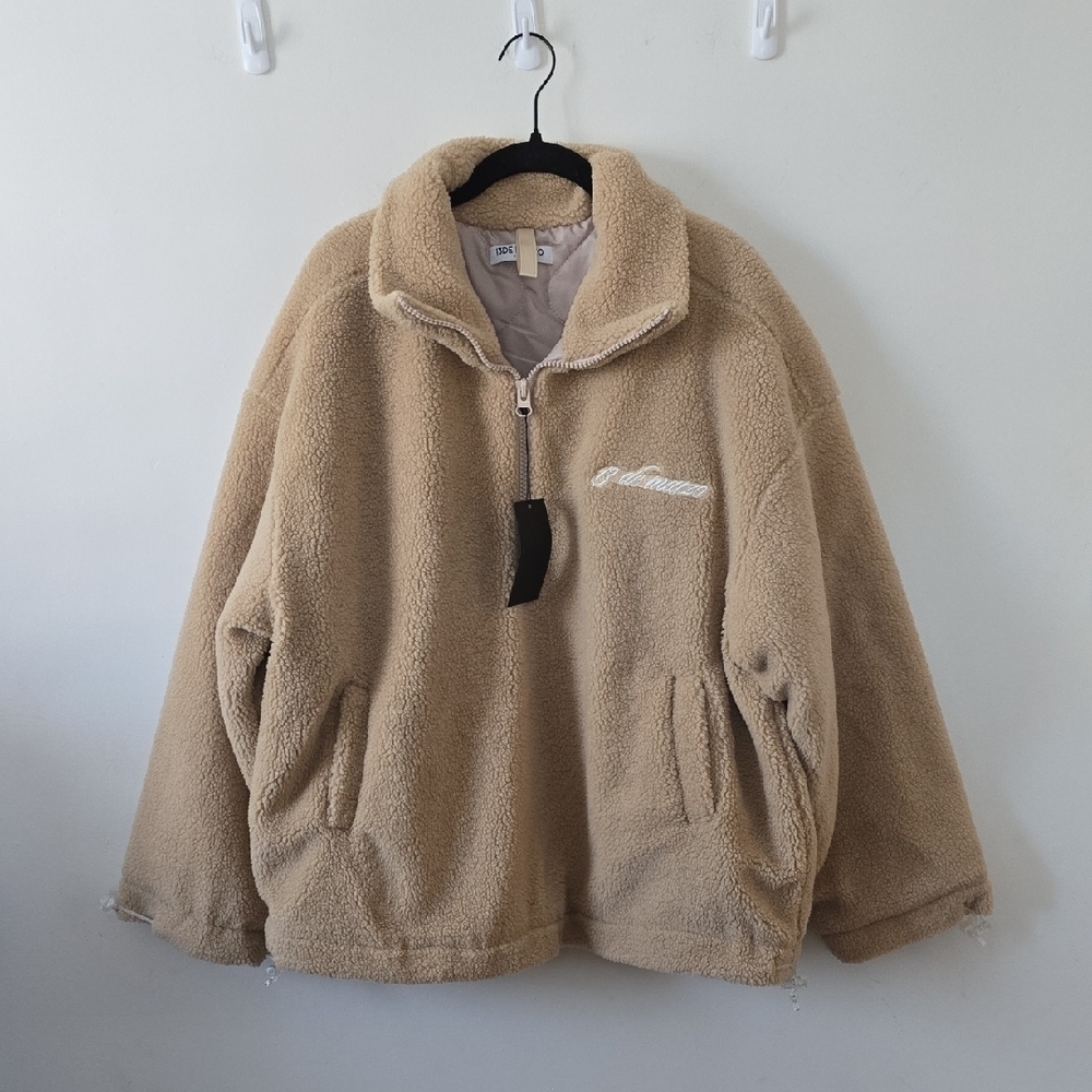 13De Marzo Paris Graphic Print Half Zip-Up Jacket Sweater Medium